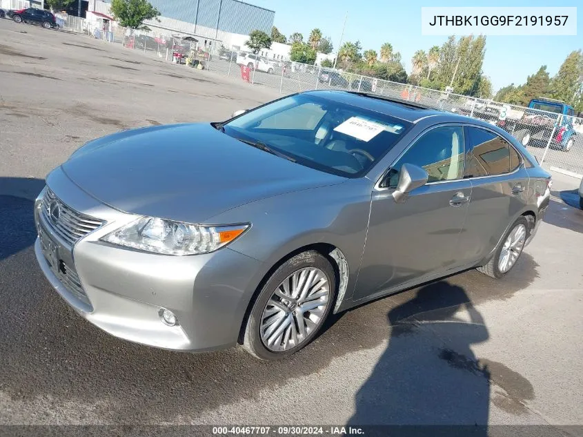 2015 Lexus Es 350 VIN: JTHBK1GG9F2191957 Lot: 40467707