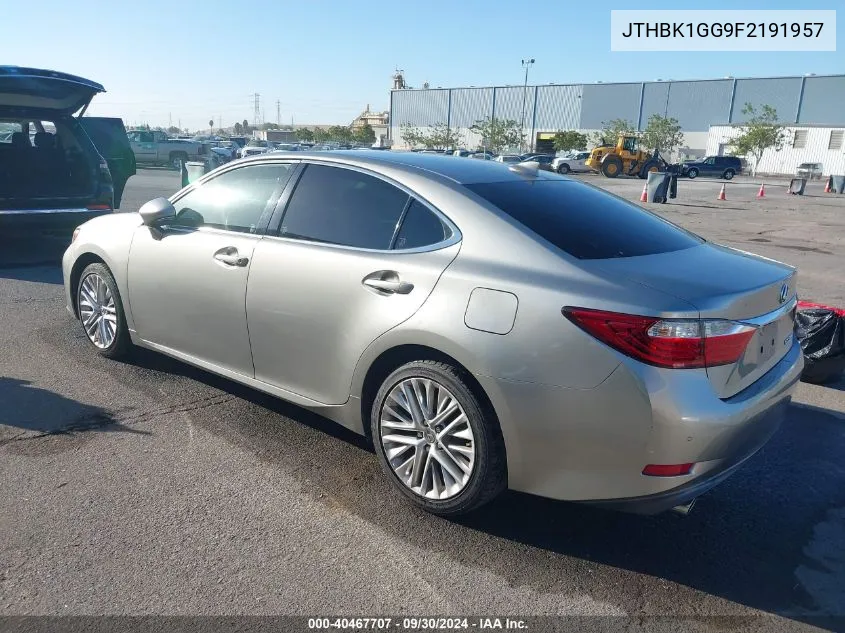 2015 Lexus Es 350 VIN: JTHBK1GG9F2191957 Lot: 40467707