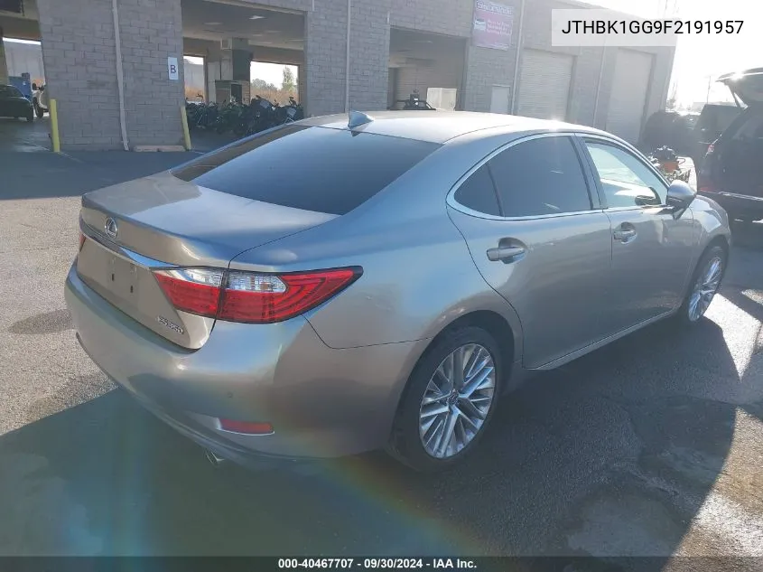 2015 Lexus Es 350 VIN: JTHBK1GG9F2191957 Lot: 40467707