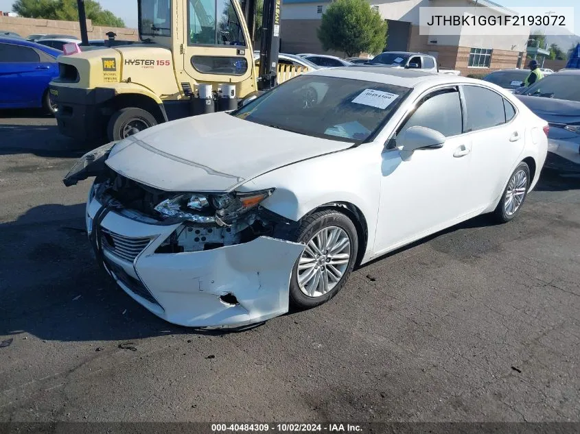 2015 Lexus Es 350 VIN: JTHBK1GG1F2193072 Lot: 40484309