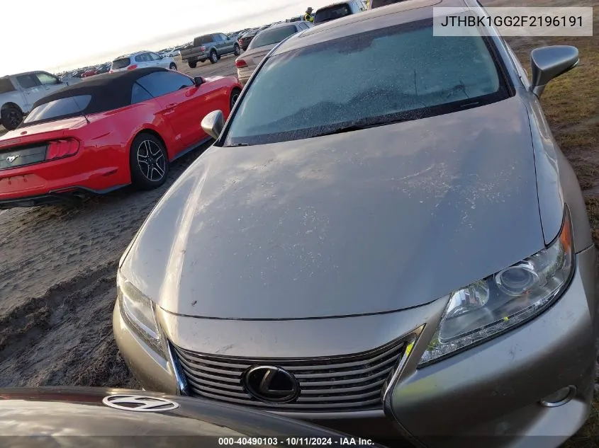 2015 Lexus Es 350 VIN: JTHBK1GG2F2196191 Lot: 40490103