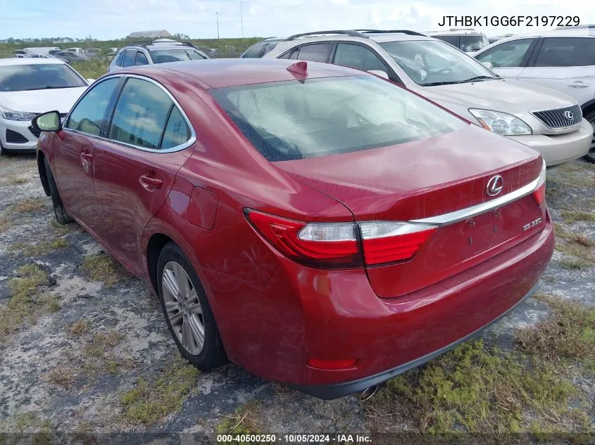 2015 Lexus Es 350 VIN: JTHBK1GG6F2197229 Lot: 40500250