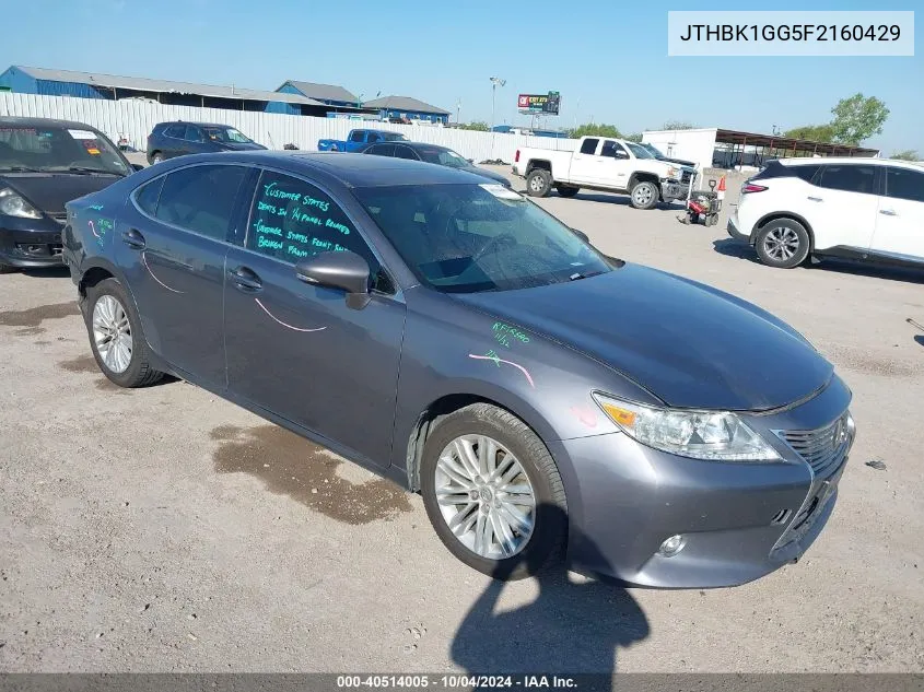 2015 Lexus Es 350 VIN: JTHBK1GG5F2160429 Lot: 40514005