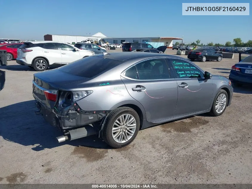 JTHBK1GG5F2160429 2015 Lexus Es 350