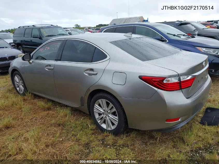 2015 Lexus Es 350 VIN: JTHBK1GG2F2170514 Lot: 40534562