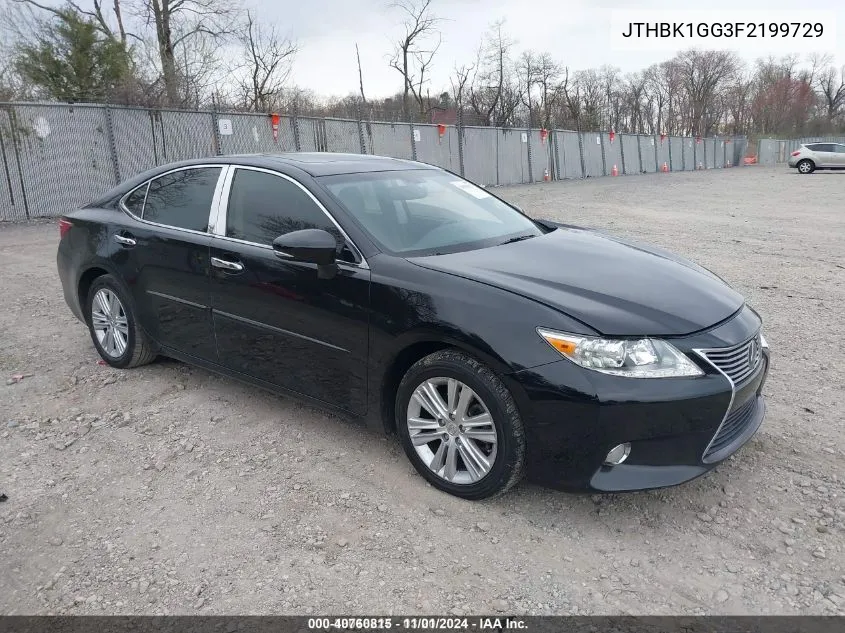 2015 Lexus Es 350 VIN: JTHBK1GG3F2199729 Lot: 40760815