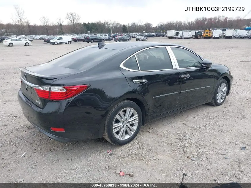 2015 Lexus Es 350 VIN: JTHBK1GG3F2199729 Lot: 40760815