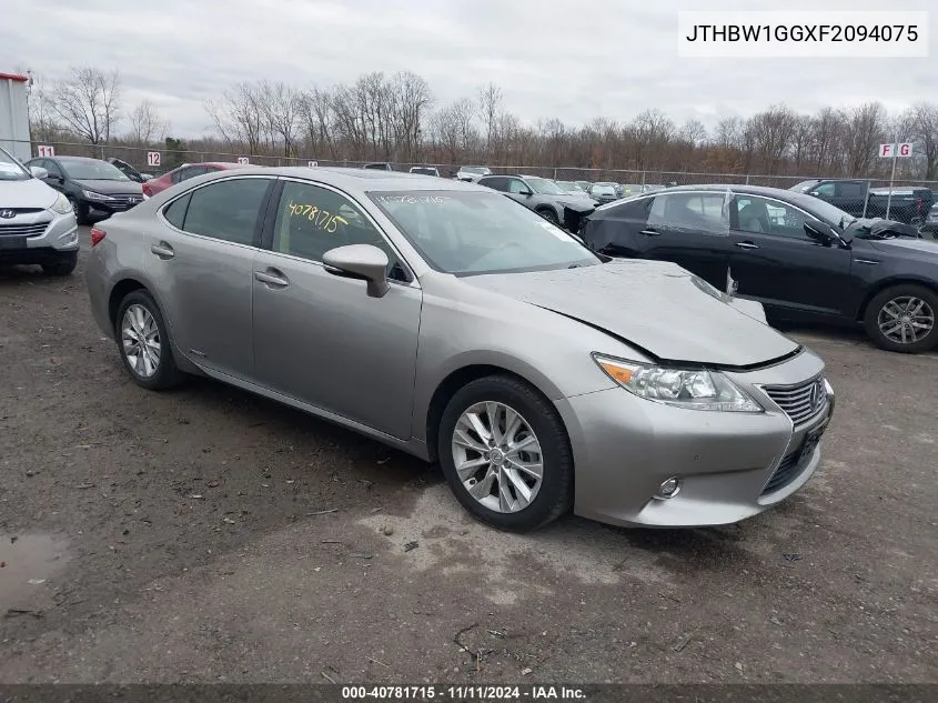 2015 Lexus Es 300H VIN: JTHBW1GGXF2094075 Lot: 40781715