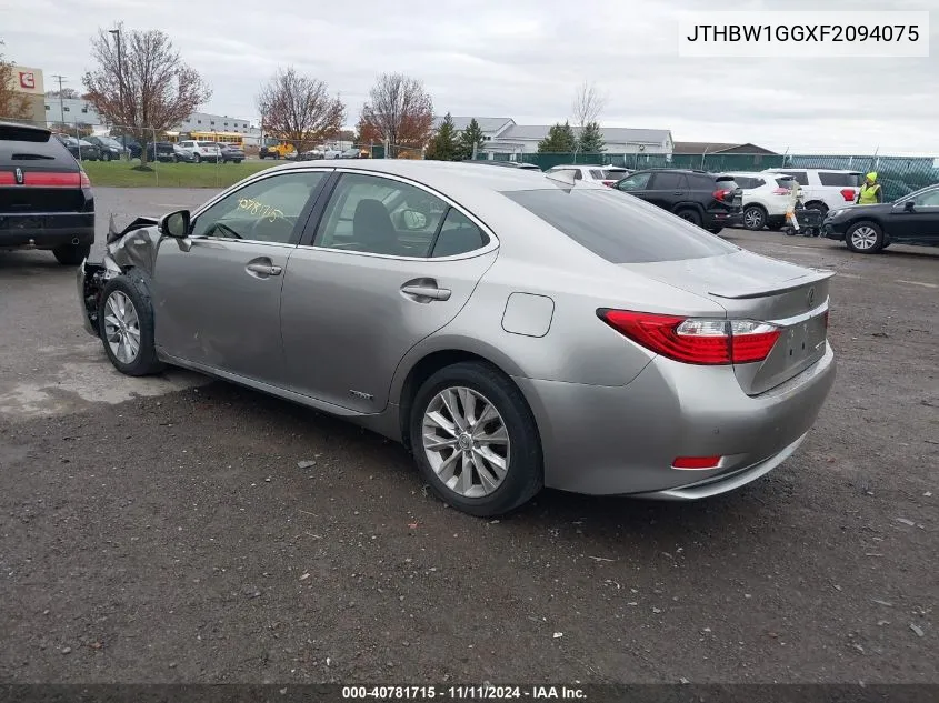 2015 Lexus Es 300H VIN: JTHBW1GGXF2094075 Lot: 40781715