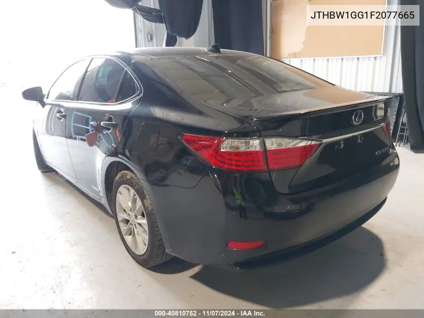 2015 Lexus Es 300H VIN: JTHBW1GG1F2077665 Lot: 40810752