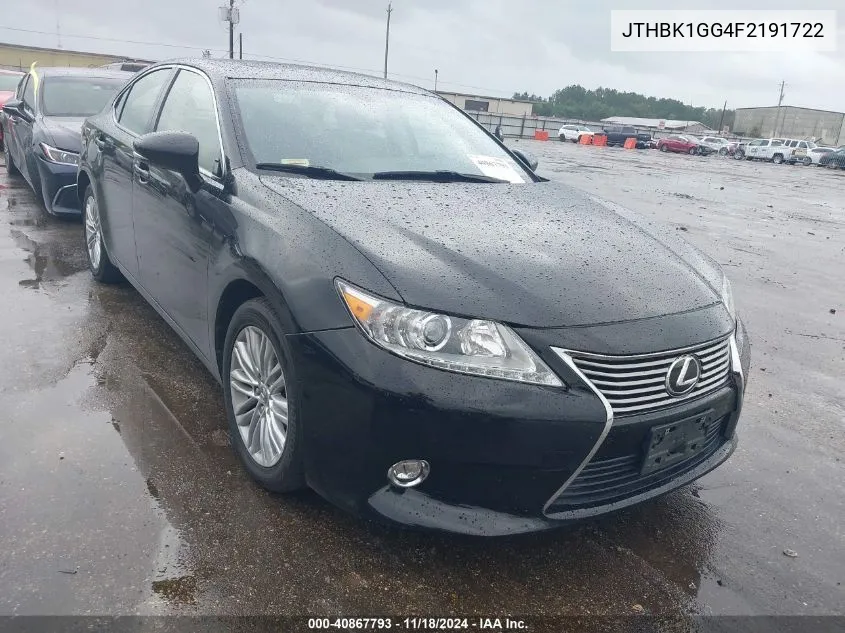 2015 Lexus Es 350 VIN: JTHBK1GG4F2191722 Lot: 40867793