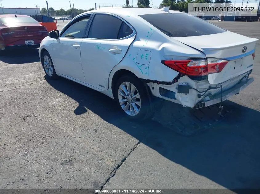 2015 Lexus Es 300H VIN: JTHBW1GG5F2099572 Lot: 40868031