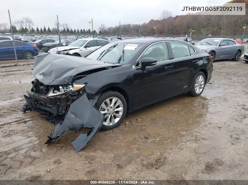 2015 Lexus Es 300H VIN: JTHBW1GG5F2092119 Lot: 40869235