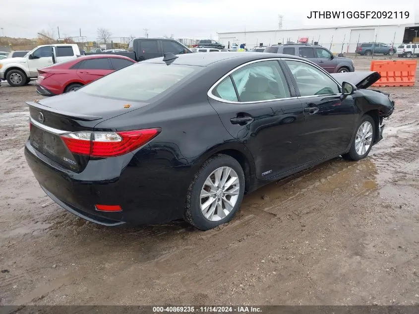 2015 Lexus Es 300H VIN: JTHBW1GG5F2092119 Lot: 40869235