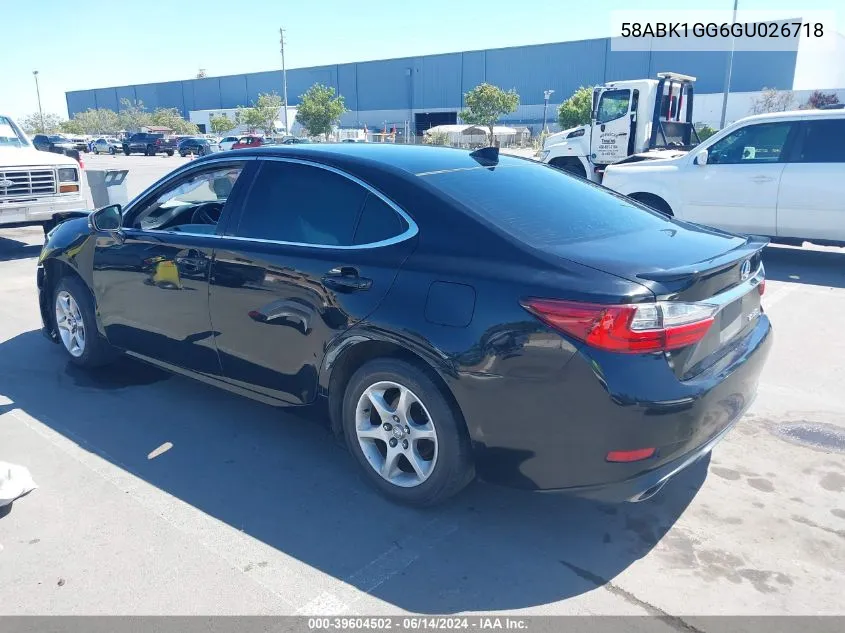 58ABK1GG6GU026718 2016 Lexus Es 350