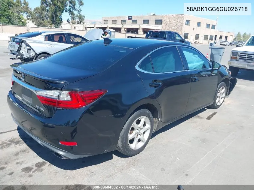 58ABK1GG6GU026718 2016 Lexus Es 350