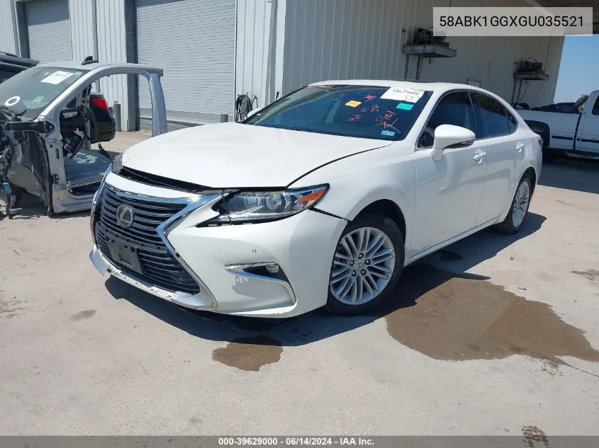 2016 Lexus Es 350 VIN: 58ABK1GGXGU035521 Lot: 39629000