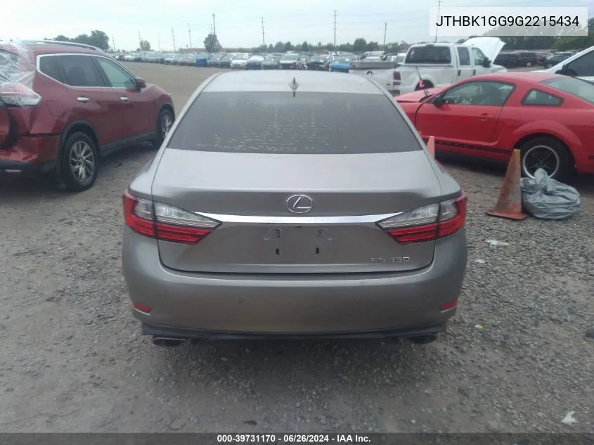 JTHBK1GG9G2215434 2016 Lexus Es 350