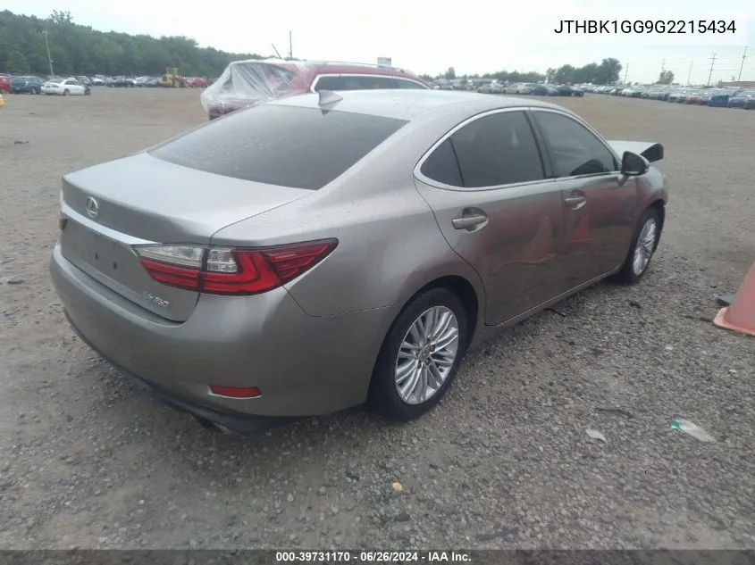 2016 Lexus Es 350 VIN: JTHBK1GG9G2215434 Lot: 39731170