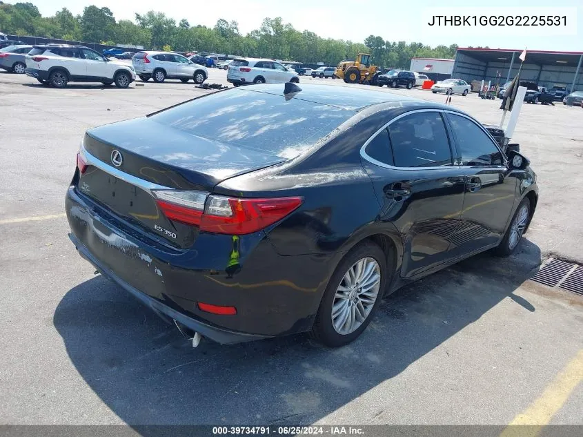 2016 Lexus Es 350 VIN: JTHBK1GG2G2225531 Lot: 39734791