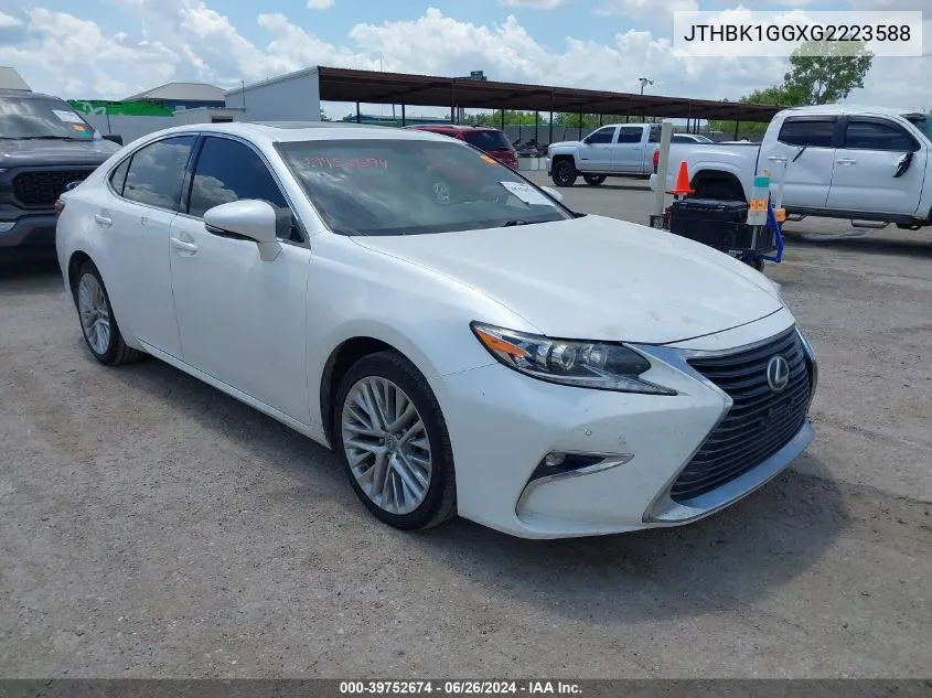 2016 Lexus Es 350 VIN: JTHBK1GGXG2223588 Lot: 39752674