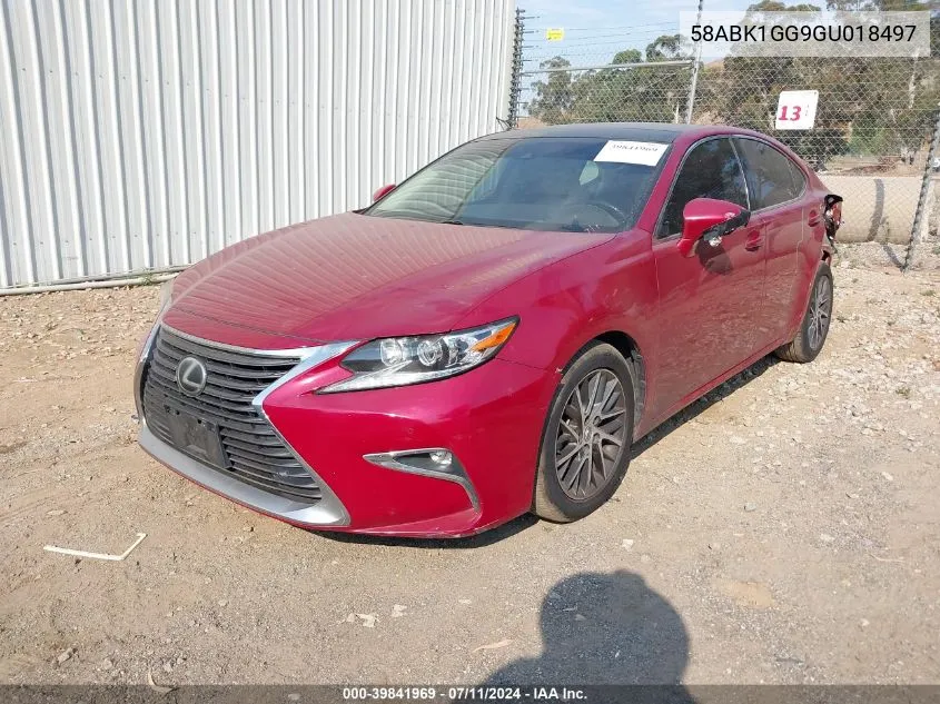 2016 Lexus Es 350 VIN: 58ABK1GG9GU018497 Lot: 39841969