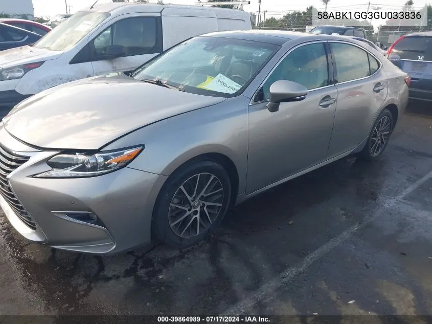 2016 Lexus Es 350 VIN: 58ABK1GG3GU033836 Lot: 39864989