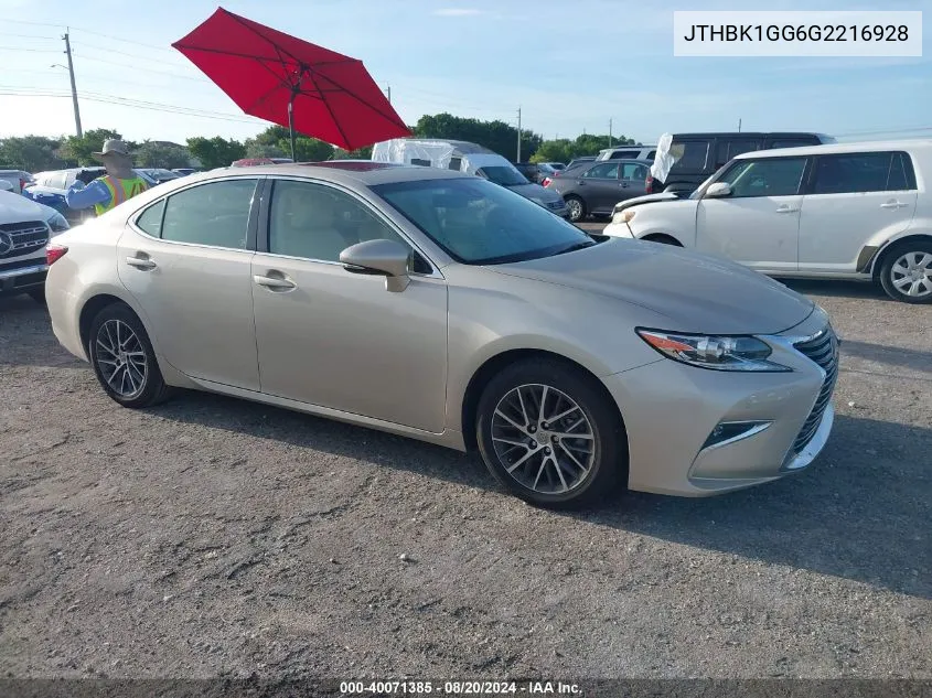 JTHBK1GG6G2216928 2016 Lexus Es 350 350