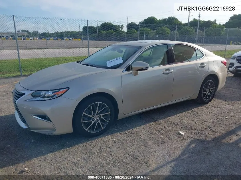 JTHBK1GG6G2216928 2016 Lexus Es 350 350