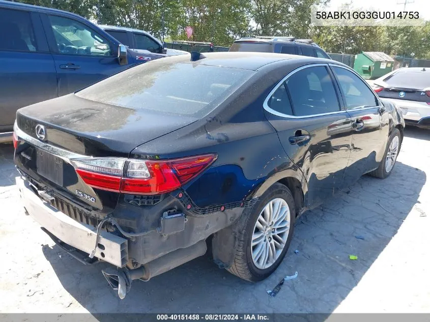 2016 Lexus Es 350 350 VIN: 58ABK1GG3GU014753 Lot: 40151458