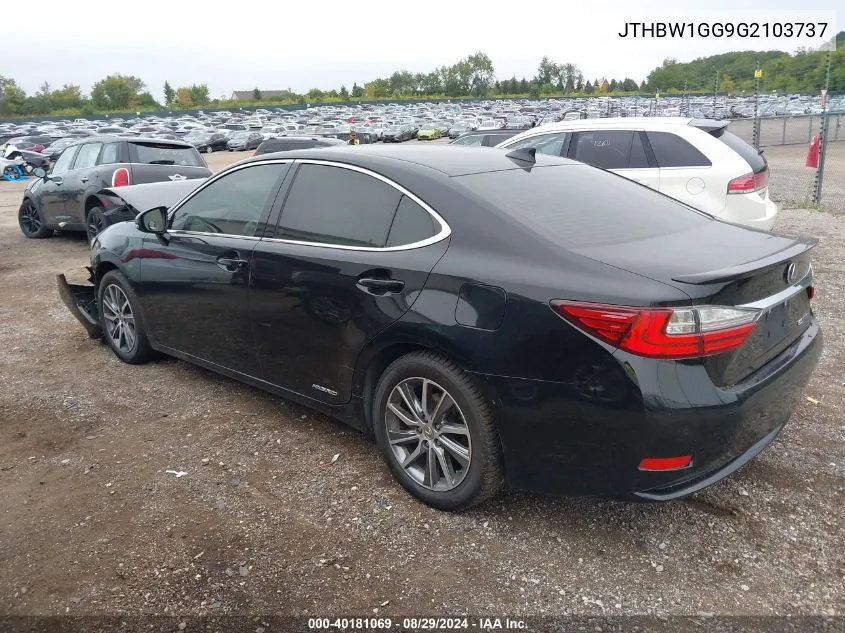 2016 Lexus Es 300H VIN: JTHBW1GG9G2103737 Lot: 40181069