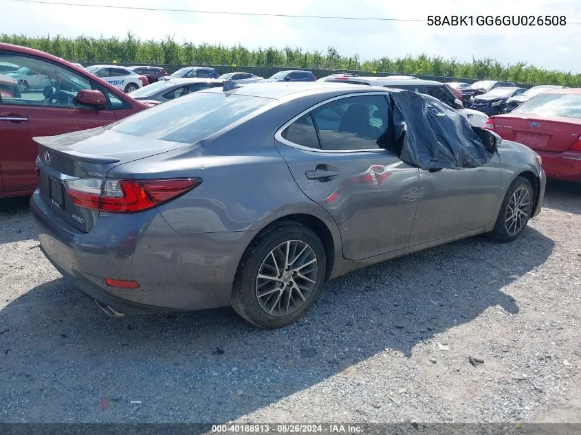 58ABK1GG6GU026508 2016 Lexus Es 350