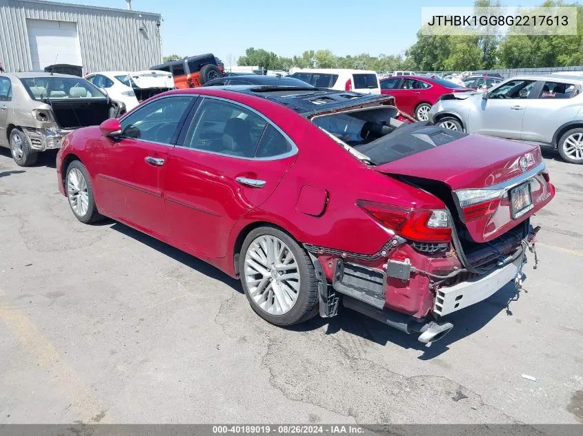 2016 Lexus Es 350 VIN: JTHBK1GG8G2217613 Lot: 40189019