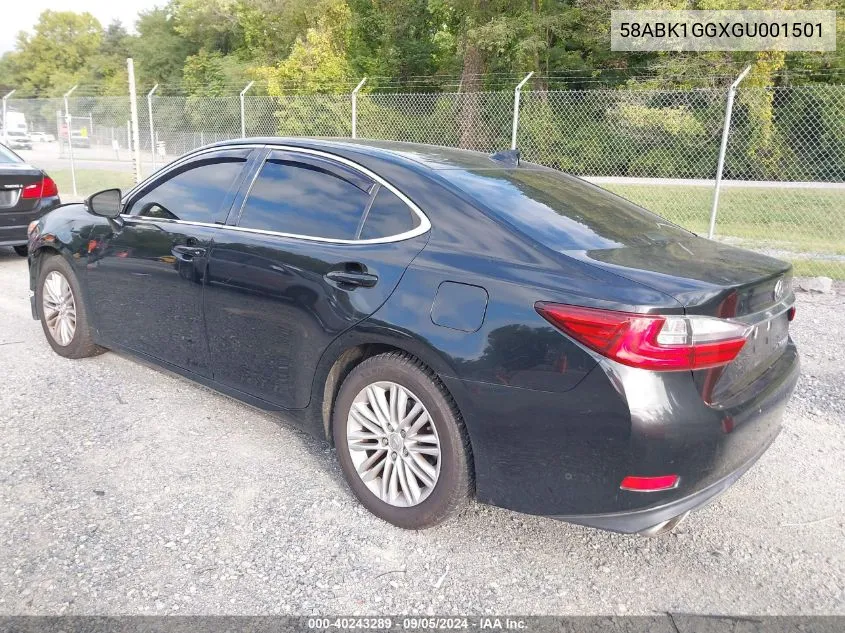 2016 Lexus Es 350 350 VIN: 58ABK1GGXGU001501 Lot: 40243289