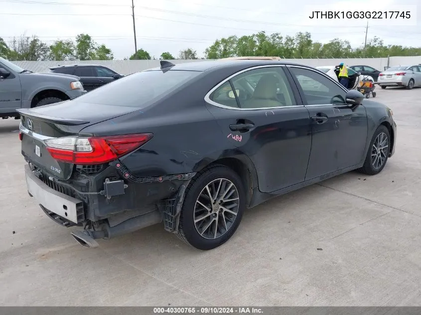 2016 Lexus Es 350 350 VIN: JTHBK1GG3G2217745 Lot: 40300765