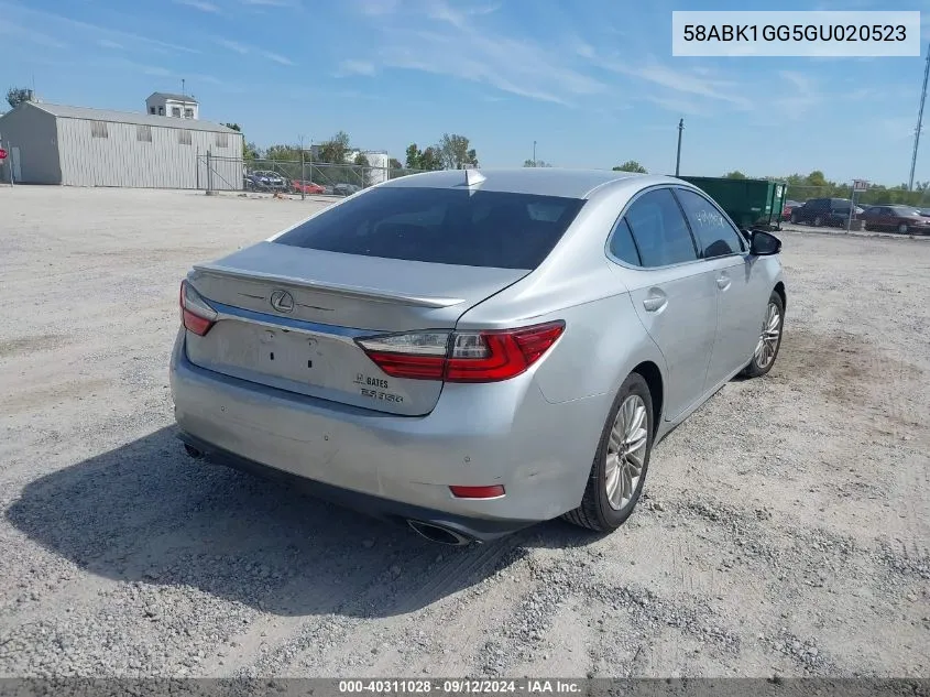 2016 Lexus Es 350 VIN: 58ABK1GG5GU020523 Lot: 40311028