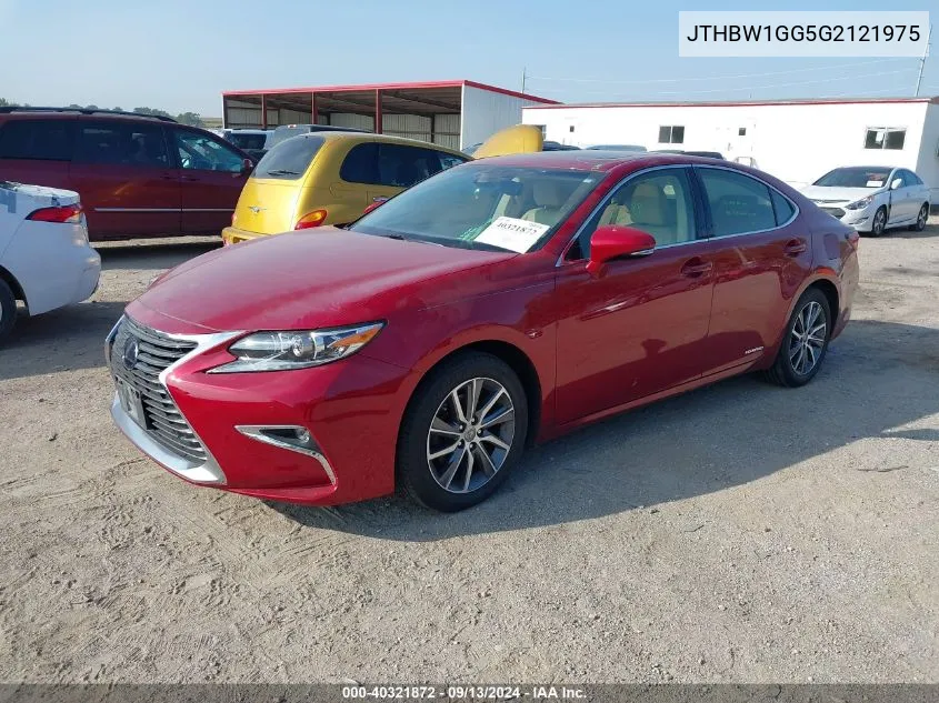 2016 Lexus Es 300H VIN: JTHBW1GG5G2121975 Lot: 40321872