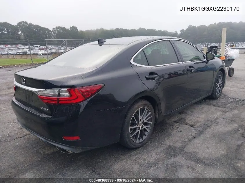 JTHBK1GGXG2230170 2016 Lexus Es 350