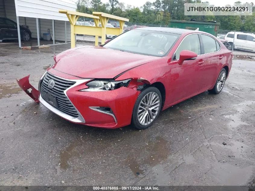 2016 Lexus Es 350 VIN: JTHBK1GG9G2234291 Lot: 40376885