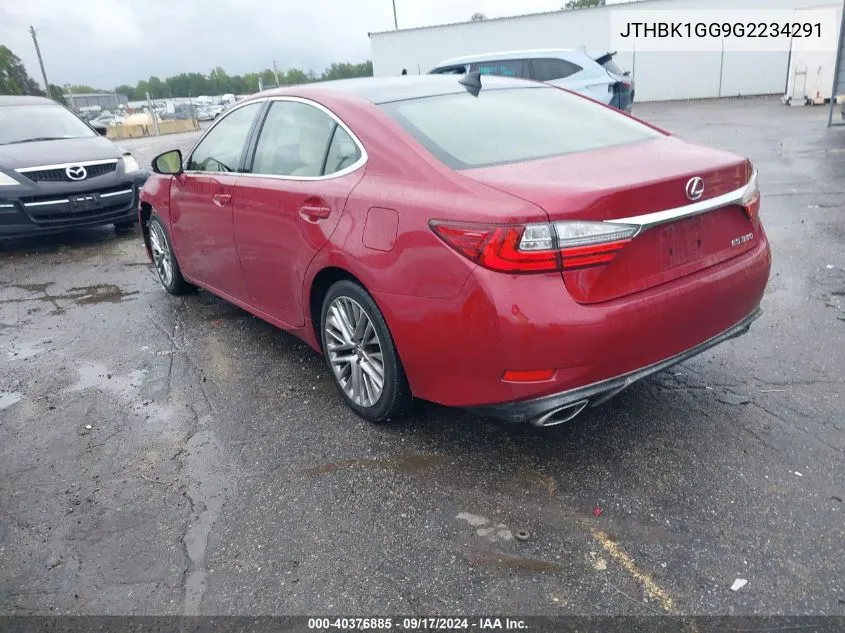 2016 Lexus Es 350 VIN: JTHBK1GG9G2234291 Lot: 40376885