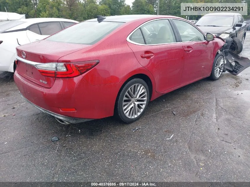 2016 Lexus Es 350 VIN: JTHBK1GG9G2234291 Lot: 40376885