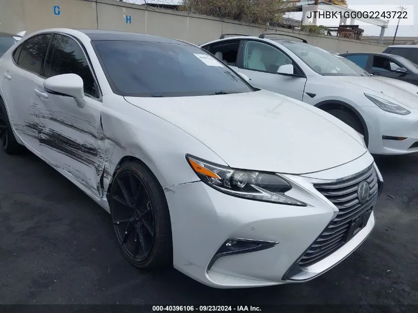 JTHBK1GG0G2243722 2016 Lexus Es 350