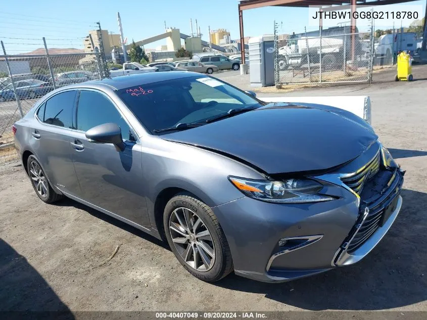 2016 Lexus Es 300H VIN: JTHBW1GG8G2118780 Lot: 40407049