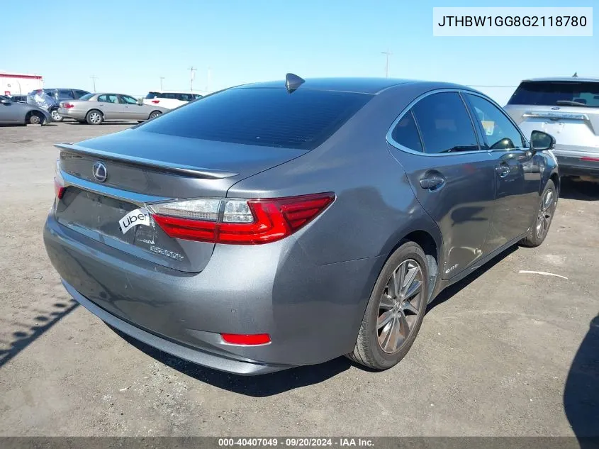 JTHBW1GG8G2118780 2016 Lexus Es 300H