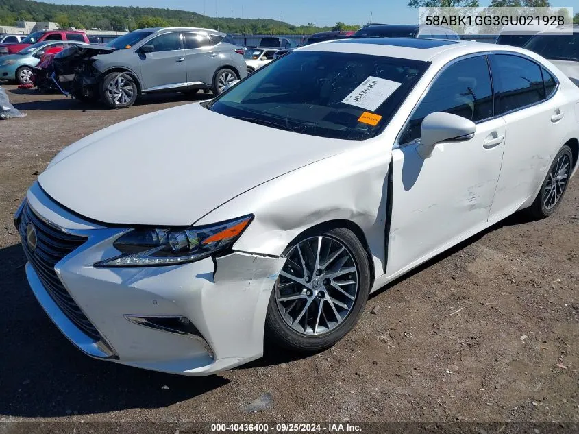 2016 Lexus Es 350 VIN: 58ABK1GG3GU021928 Lot: 40436400