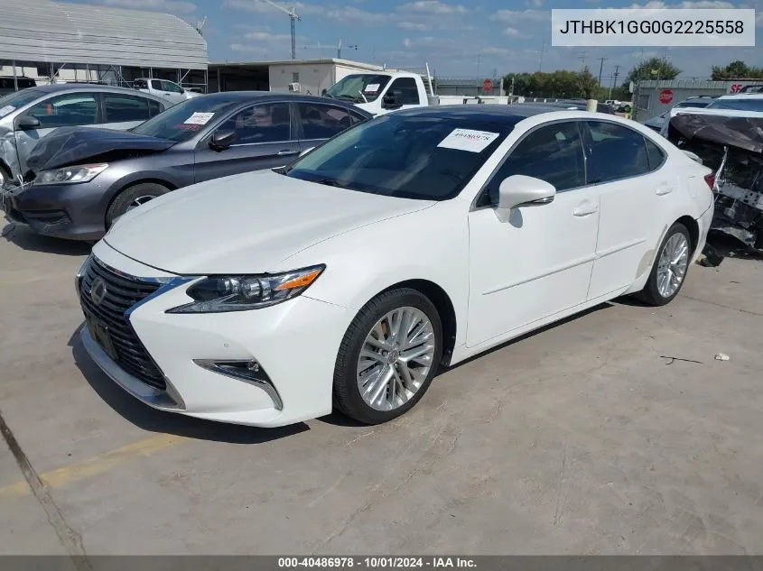 2016 Lexus Es 350 VIN: JTHBK1GG0G2225558 Lot: 40486978