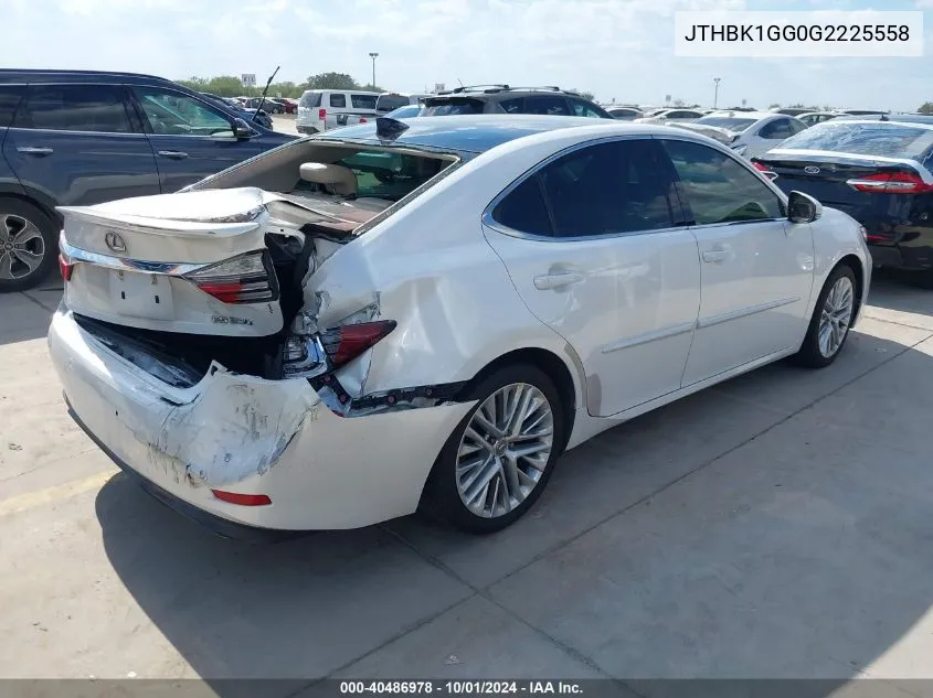 2016 Lexus Es 350 VIN: JTHBK1GG0G2225558 Lot: 40486978