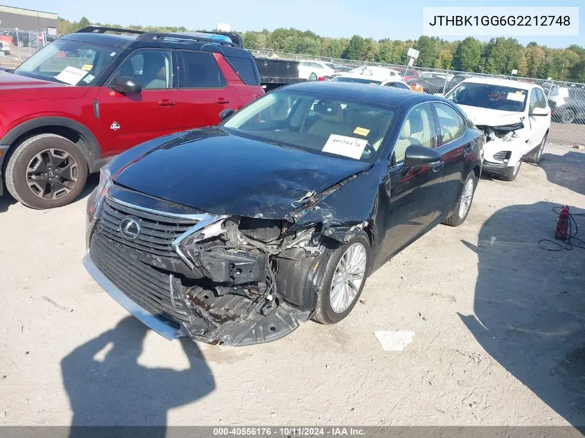 2016 Lexus Es 350 VIN: JTHBK1GG6G2212748 Lot: 40556176