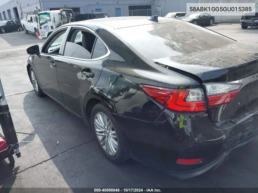 2016 Lexus Es 350 VIN: 58ABK1GG5GU015385 Lot: 40598048