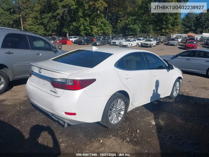 2016 Lexus Es 350 VIN: JTHBK1GG4G2238927 Lot: 40617049